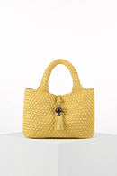 Suky Medium Woven Cross Body Bag - Buttercup Yellow