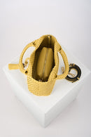 Suky Medium Woven Cross Body Bag - Buttercup Yellow