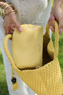 Suky Medium Woven Cross Body Bag - Buttercup Yellow