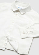 Long Sleeve Linen Shirt - White