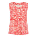Basic Zebra Print Top - Red/sand