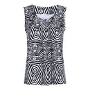 Basic Zebra Print Top - Navy/white