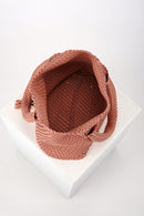 Saskia Large Woven Tote - Tuscan Blush