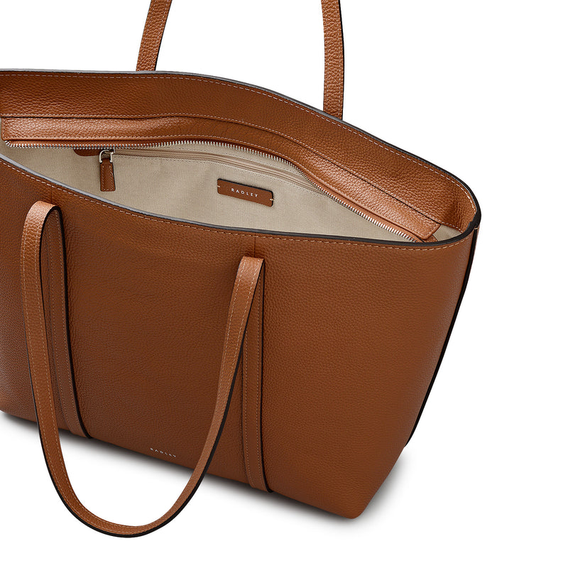 Large Ziptop Tote - Toffee