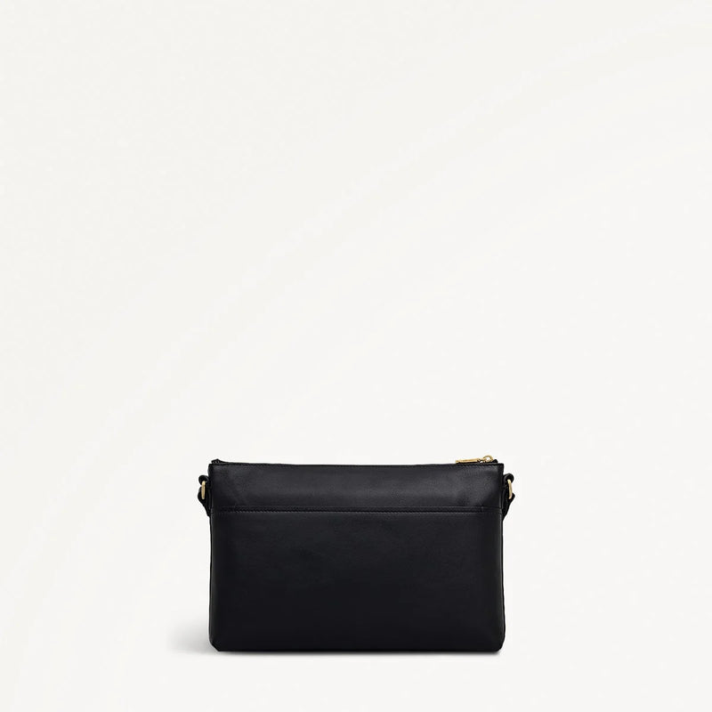 Medium Ziptop  Crossbody - Black