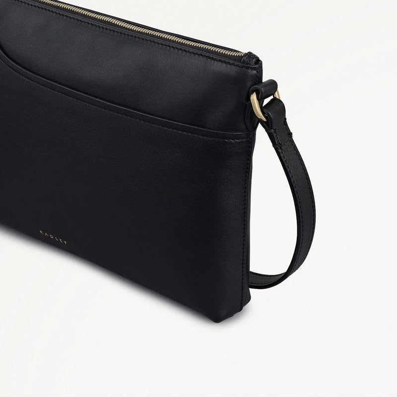 Medium Ziptop  Crossbody - Black