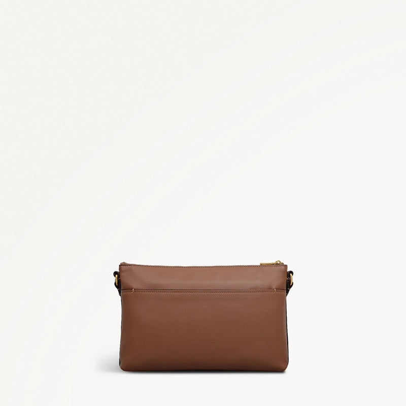 Medium Ziptop  Crossbody - Saddle