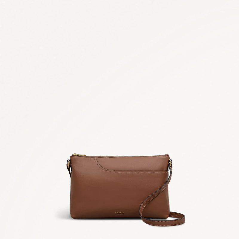 Medium Ziptop  Crossbody - Saddle