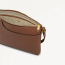 Small Ziptop  Crossbody - Saddle
