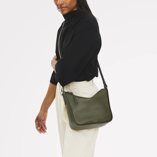 Medium Ziptop Crossbody - Pine Needle