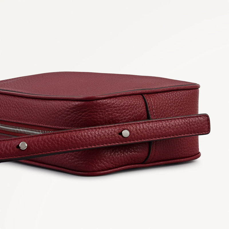 Small Ziptop Crossbody - Carmine