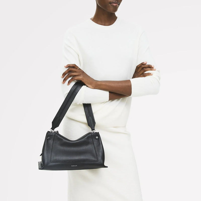 Medium Ziptop Shoulder bag - Black