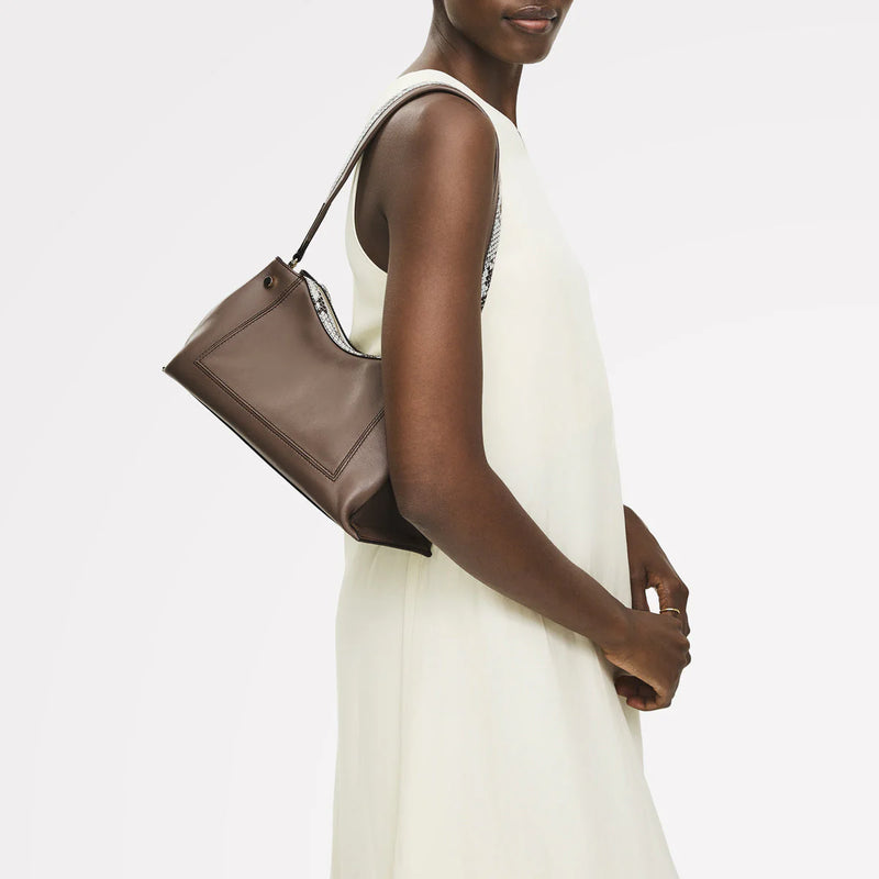 Medium Ziptop Shoulder bag - Coffee