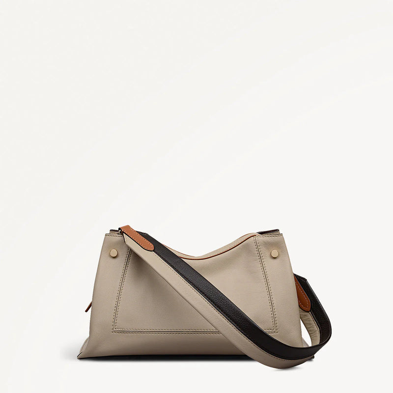 Medium Ziptop Shoulder bag - Porcini