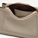 Medium Ziptop Shoulder bag - Porcini