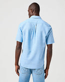 Short Sleeve 1 Pocket Shirt - Pacific Blue