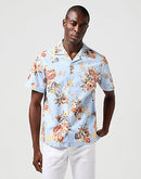 Short Sleeve Resort Shirt - Blue Floral