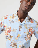 Short Sleeve Resort Shirt - Blue Floral