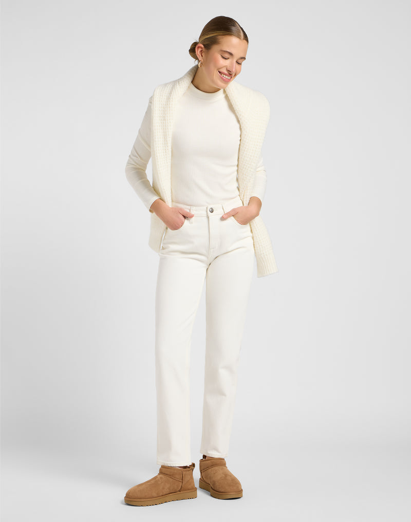 Carol Straight Jean Galaxy White - Galaxy White