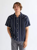 Short Sleeve Resort Shirt - Navy/white