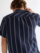 Short Sleeve Resort Shirt - Navy/white