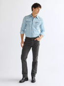 Greensboro Straight Trousers - Dark Shadow