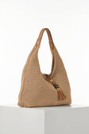 Pandora Suede Hobo - Raffia