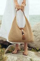 Pandora Suede Hobo - Raffia