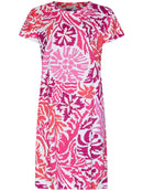 Cut Sleeve Nightdress - Dark Pink