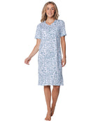 Button Nightdress - Blue