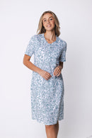 Button Nightdress - Blue