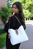 Andrea Hobo Tote - White