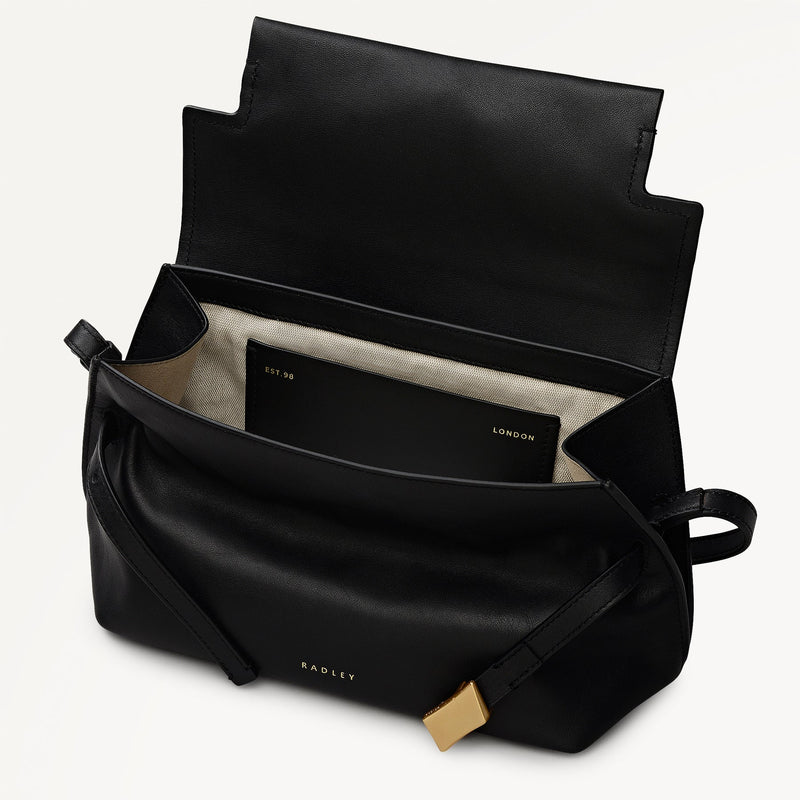 The Christina Flapover Crossbody - Black