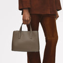 Dukes Place Medium Ziptop Grab - Coffee