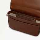 Pocket Street Flapover Crossbody - Cognac