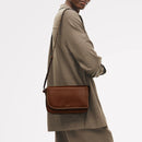 Pocket Street Flapover Crossbody - Cognac