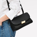 The Belsize Flapover Cross Body Bag - Black