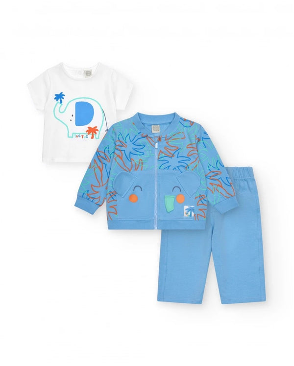 Jersey 3 Pieces Suit - Blue