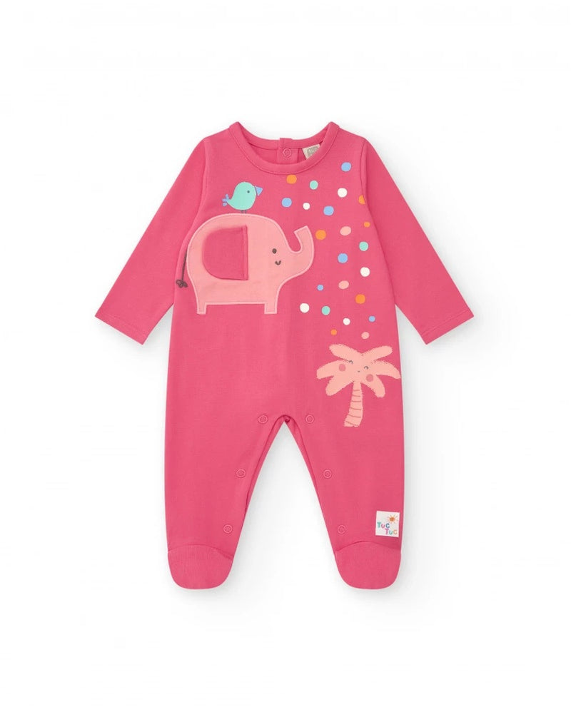 Jersey Rompers - Fuchsia