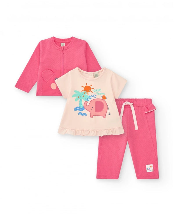 Jersey 3 Pieces Suit - Pink