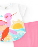 Jersey T-Shirt + Bikers Leggings - White