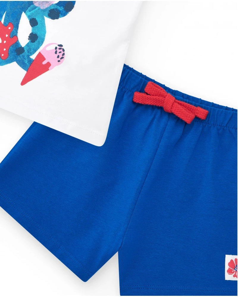 Jersey T-Shirt And Shorts - Blue