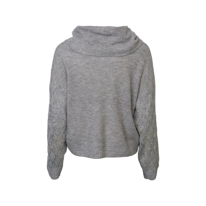 Hi Neck Jumper - Medium Grey