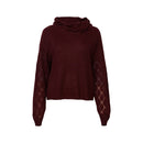 Hi Neck Jumper - Bordeaux Red
