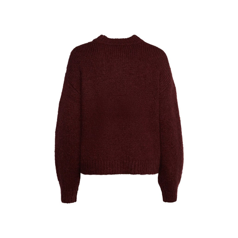 Jacquard Jumper - Bordeaux Red