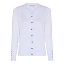Plain Button Cardigan - Bright White