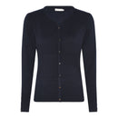 Buttoned Plain Cardigan - Navy