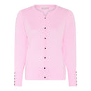 Basic Button Cardigan - Pearl Rose