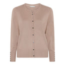 Buttoned Plain Cardigan - Camel