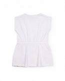 Retro Rainbow Dress - White